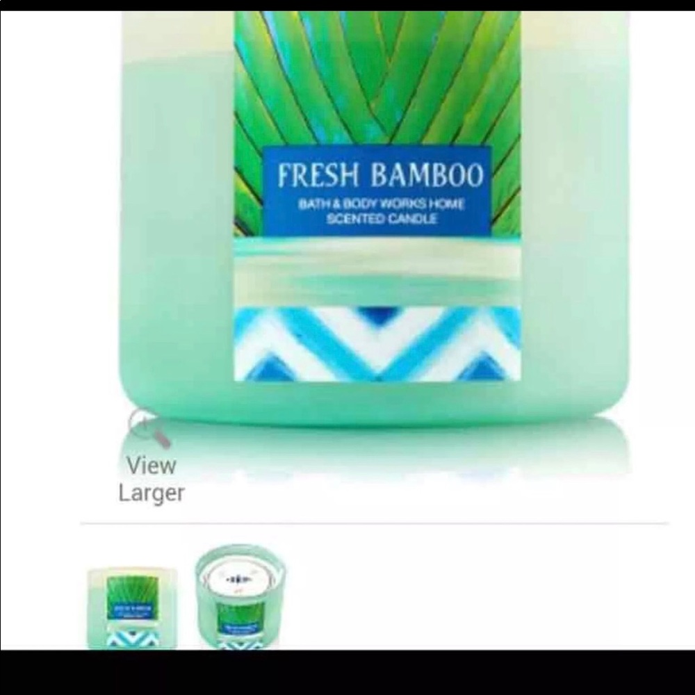NEW Bath & Body Works Green Bamboo 3 Wick Candle
